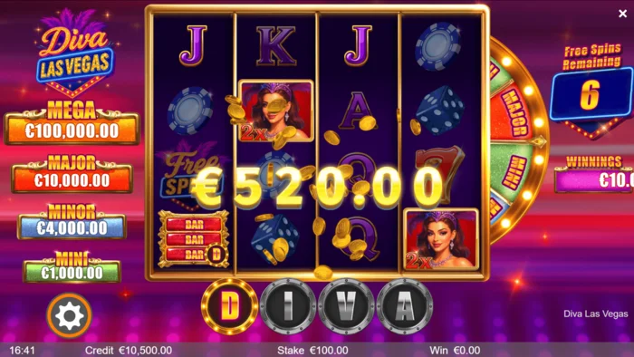 Diva Las Vegas - combinaison gagnante avec Wilds